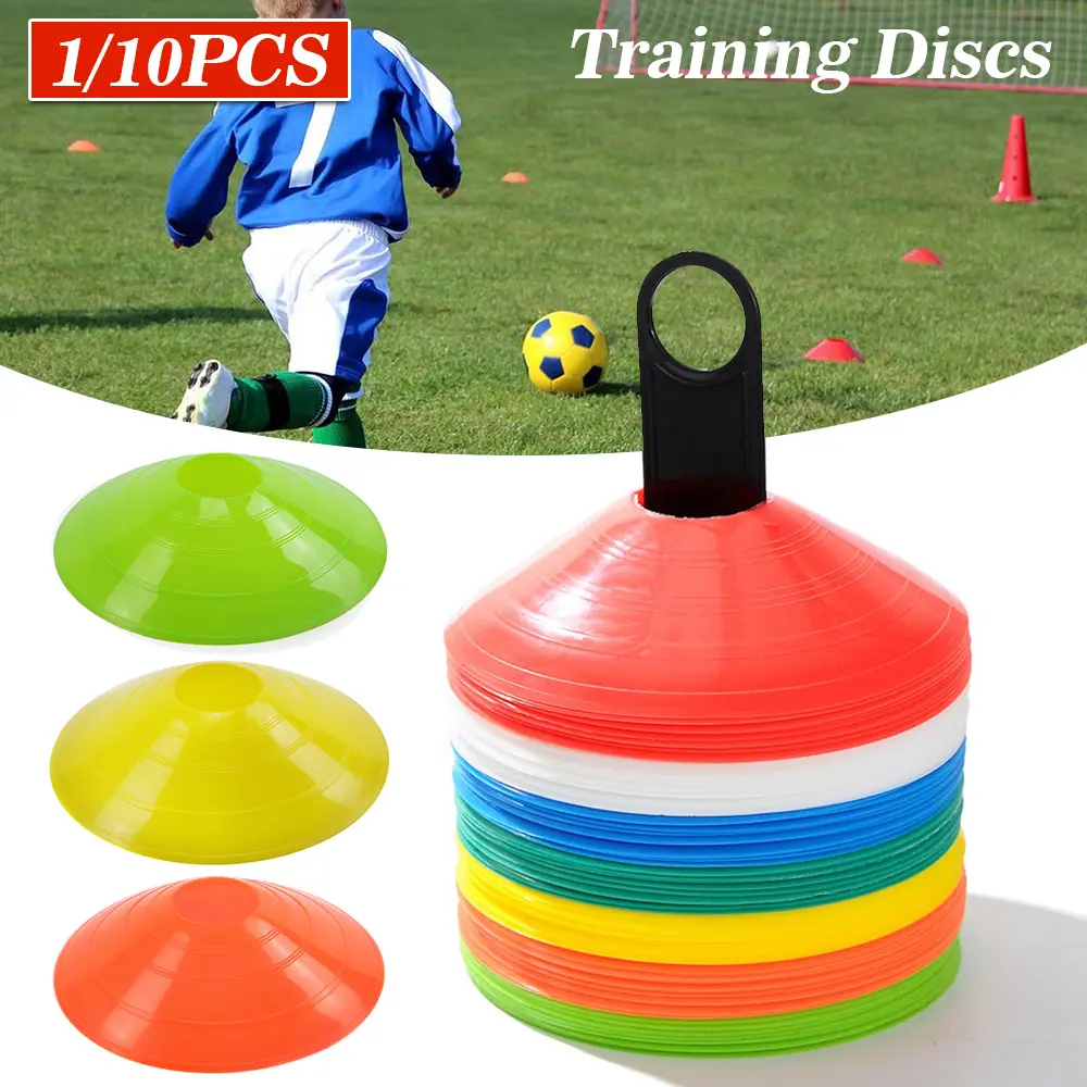 Football Cones Training Marker Sports Markers Disc Soccer Rugby Plastic sets UK