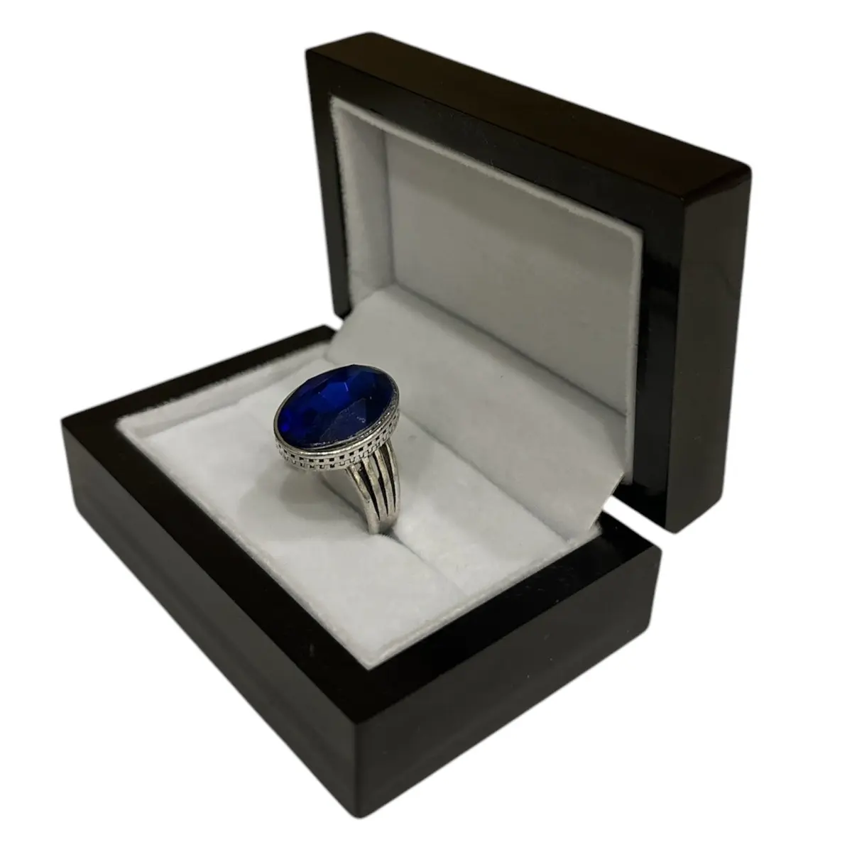 Silver Ring with Blue Stone - perfect for Gift