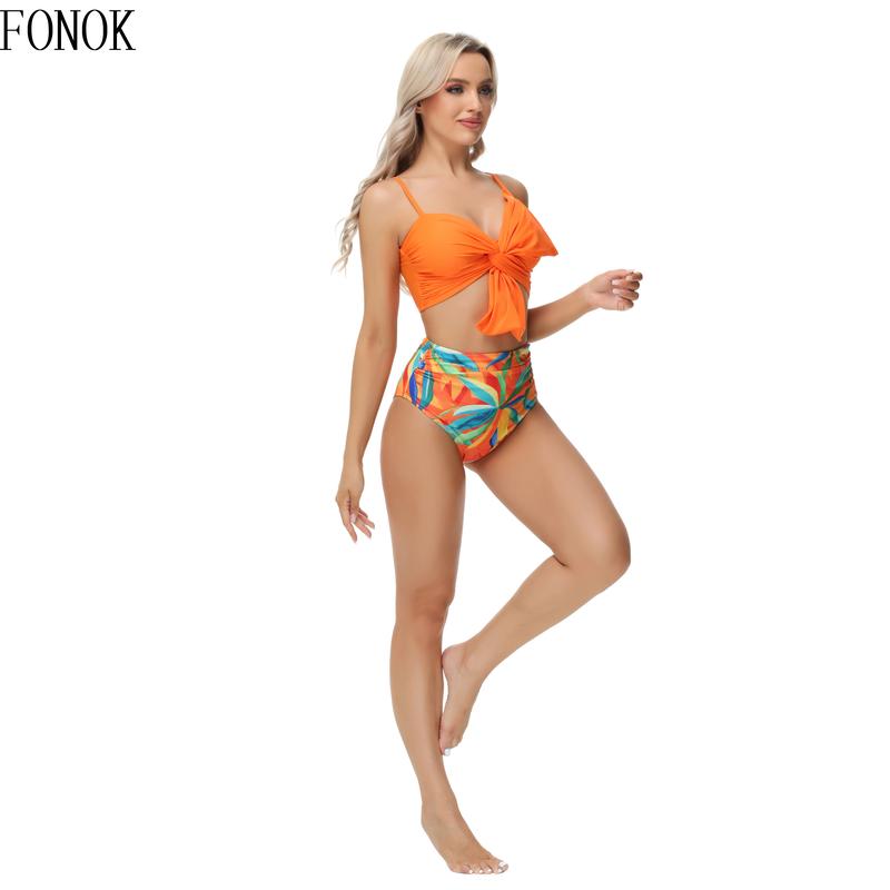 Women's Swimwear,2025 Summer New Seaside Vacation Bikini Set,  Bow Element Underwear Set 8