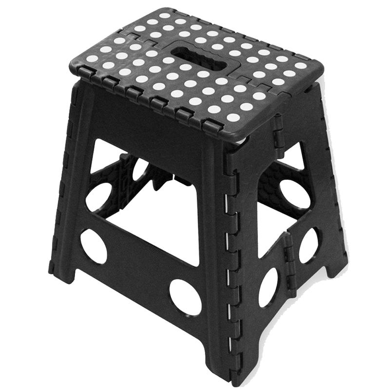 Large Folding Step Stool - Anti-Slip Surface, Carrying Handle, 100KG Weight Capacity - Ideal for Home, Garden or Painting 2
