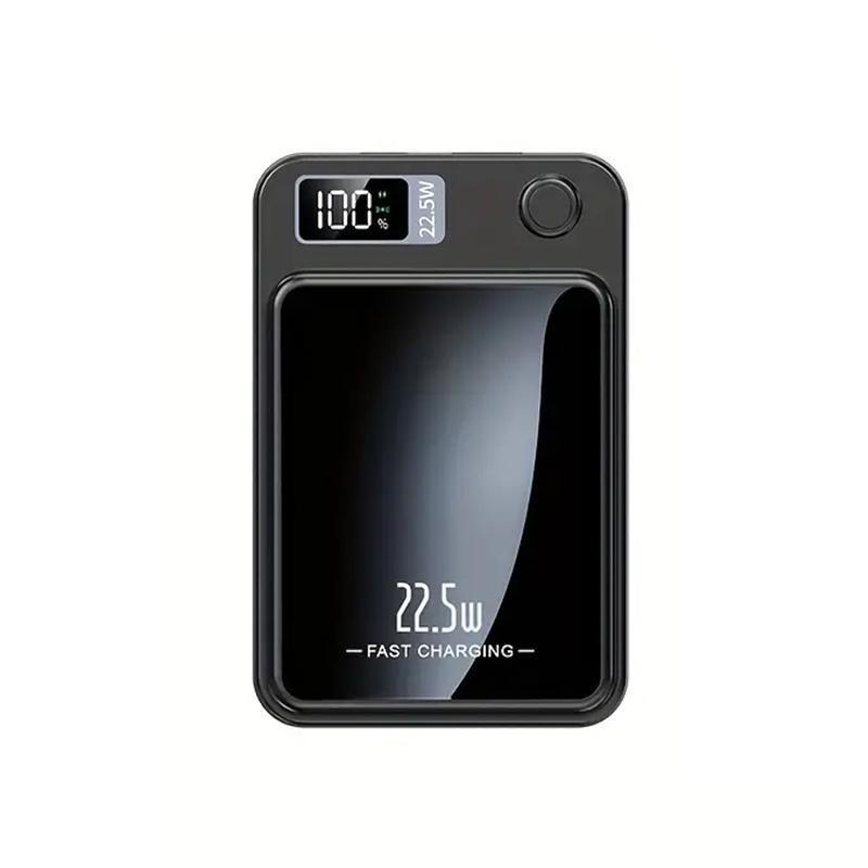 Portable Magnetic Wireless Power Bank, 1 Count 5000mAh 22.5W/PD20W Fast Charging Power Bank with LED Digital Display, Suitable for Outdoor Travel, Power Bank for Smartphone, Mobile Phone Accessories, for Magsafe Charger, Travel Accessories 0