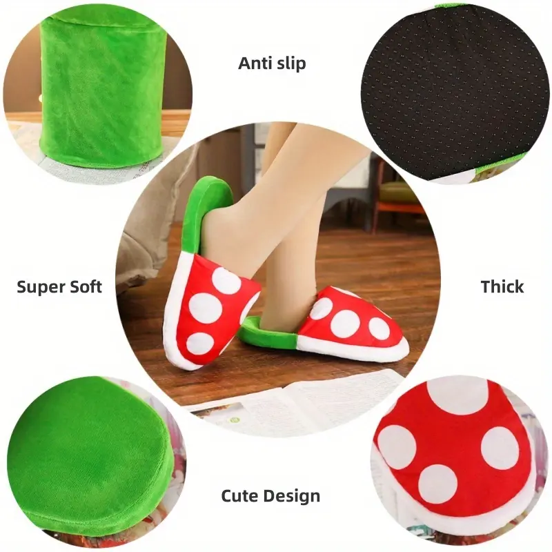 Cozy Plush Chomper Slippers for Men & Women - Warm, Non-Slip Indoor Shoes with Thick Sole for Winter Comfort | Perfect Funny Gift or Cosplay Accessory 4