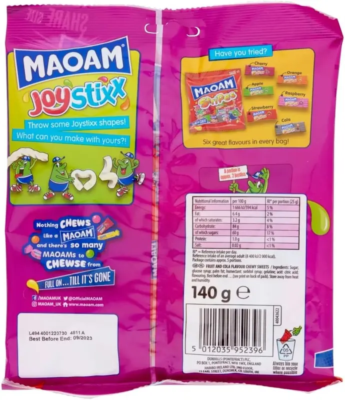 Haribo Maoam Joystixx | For christmas and parties Candy Snack Bonbon Sweet Sugar Fruit Chewy 2