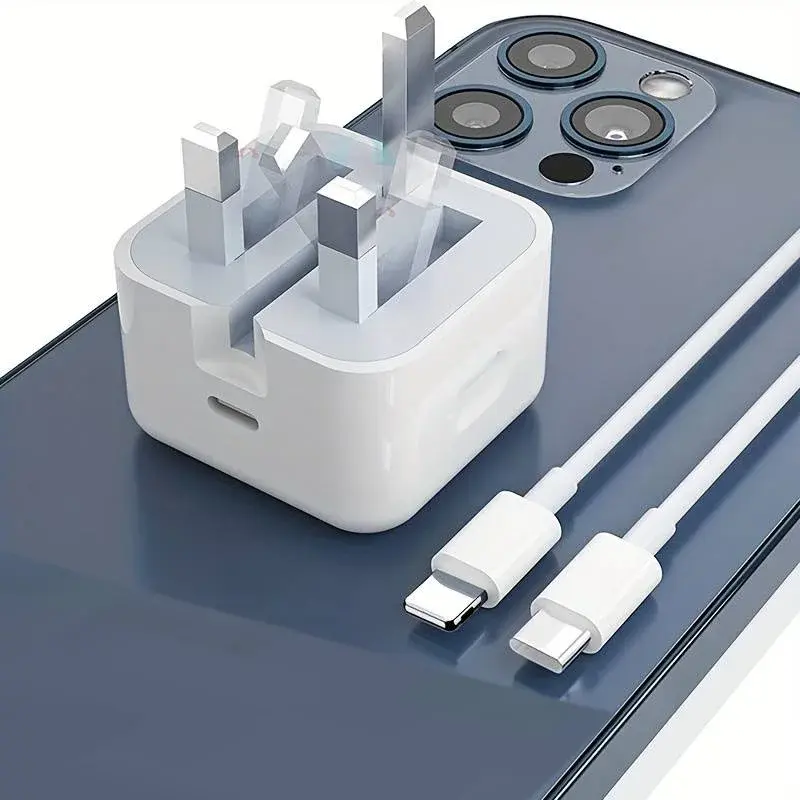25W USB-C Fast Charger Plug with 2M USB-C to USB-C Cable | Ultra-Fast PD Charging Adapter for iPhone, Samsung, MacBook, iPad | UK Foldable Wall Plug – Travel Ready, Lightning Speed Charge, **"Power Up Your Devices in Minutes Reliable 25W PD Fast Charging 1