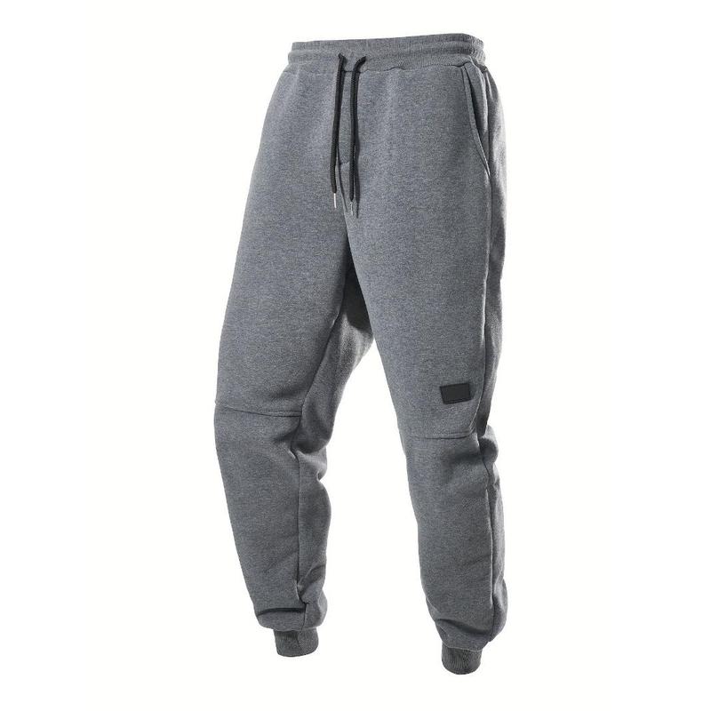 3pcs Men's Casual Solid Color Joggers, Men's Drawstring Pants With Pockets For Sport And Casual Wear Fabric Menswear Polyester Stretch 6