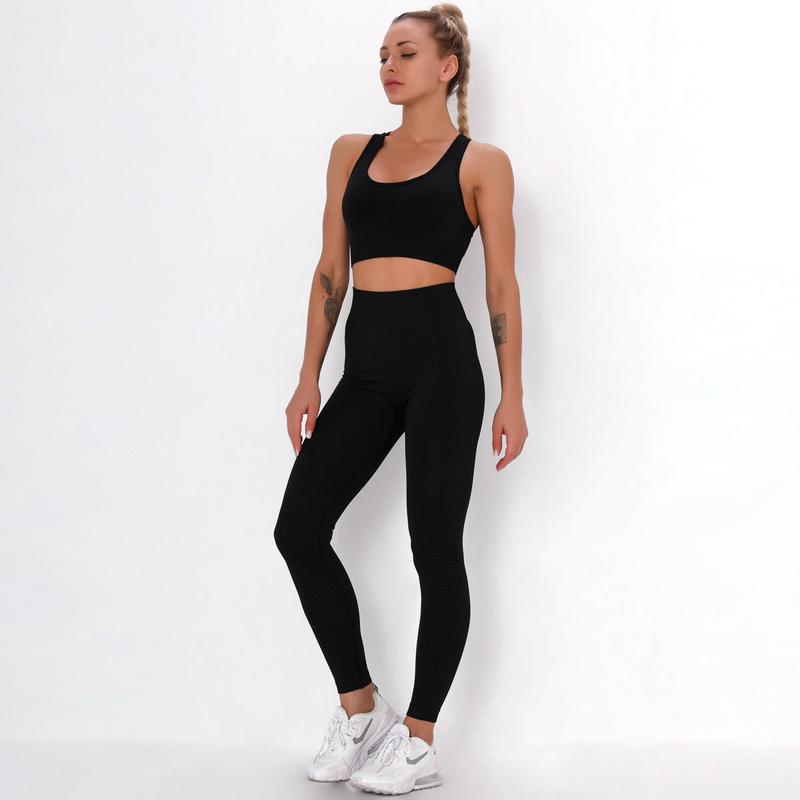 Seamless knitted yoga workout clothing 2