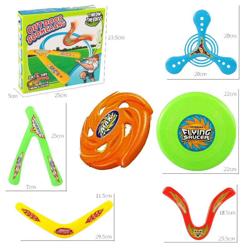COO11 Light up Frisbee (7pcs) Kids LED Flying Disc and Boomerang For Outdoor Games Toy (Jumbo Pack 7 in 1) 8