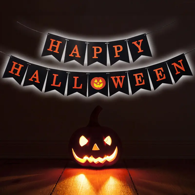 UK Seller Halloween Party Decorations Balloons Kids Party Balloon Pumpkin Bat Spider Spooky Decoration Banner Pack Set 8