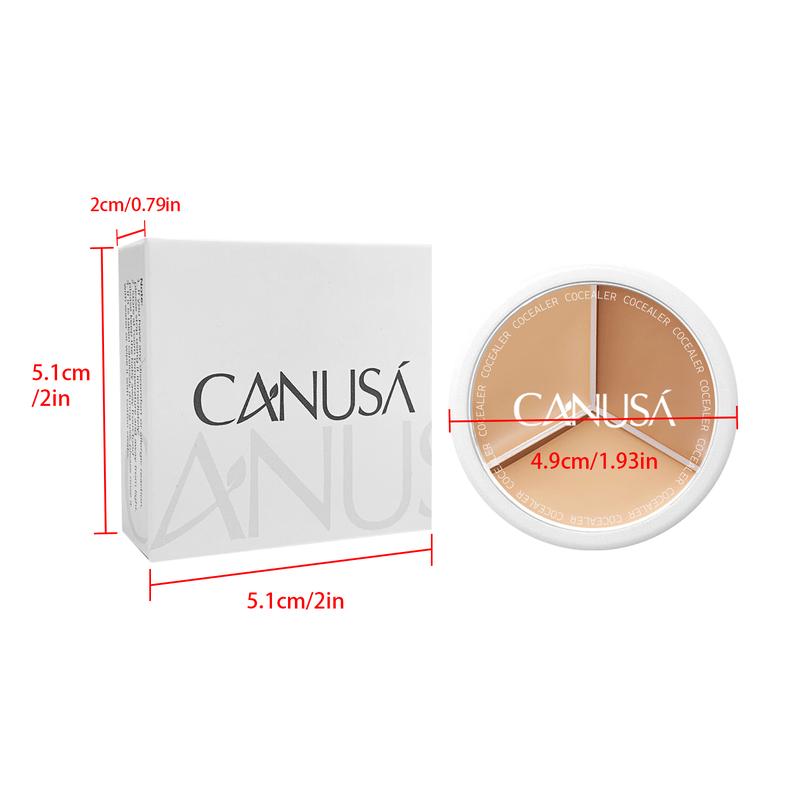 Canusa Concealer Full Coverage Tri-Color Foundation with Waterproof Formula - Flawless 2