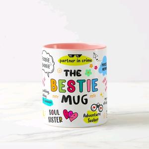 bestie mug Drinkware glassware custom mugs Coffee Tea Cup Tumbler Ceramic motivational Washable Reuse obsession heart easter girly