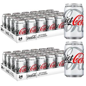 Diet Coke Can 330ml - Pack of 48, Multi-Pack Sugar-Free Soft Drink, Beverage