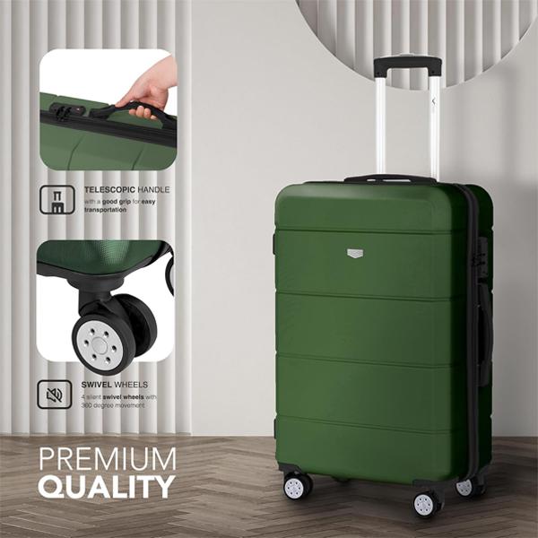LUGG Travel Suitcase Set - Jetset 3-Piece Hard Shell Luggage, 20" 25" 28" Strong & Lightweight with Secure TSA Lock, Smooth 360° Wheels 2