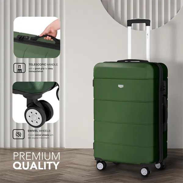 LUGG Travel Suitcase Set - Jetset 3-Piece Hard Shell Luggage, 20" 25" 28" Strong & Lightweight with Secure TSA Lock, Smooth 360° Wheels 2
