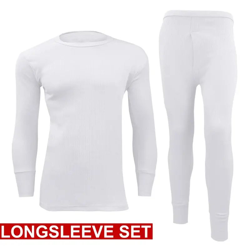 Mens Thermal Long Johns Top T Shirt Bottom Trouser Underwear Set Full Sleeve S-5XL 4