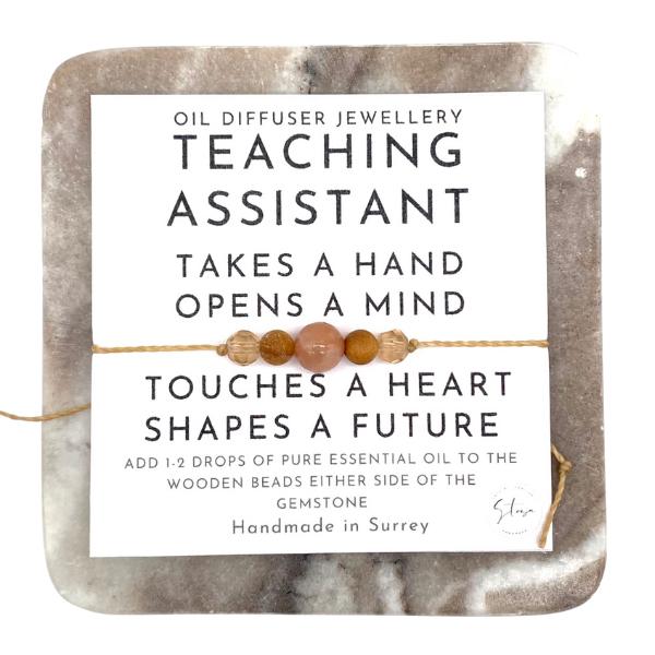 Teaching Assistant Gift - Teaching Assistant Present - Crystal Diffuser Bracelet - Adjustable Crystal Bracelet - LSA Gift - Small Gifts 2