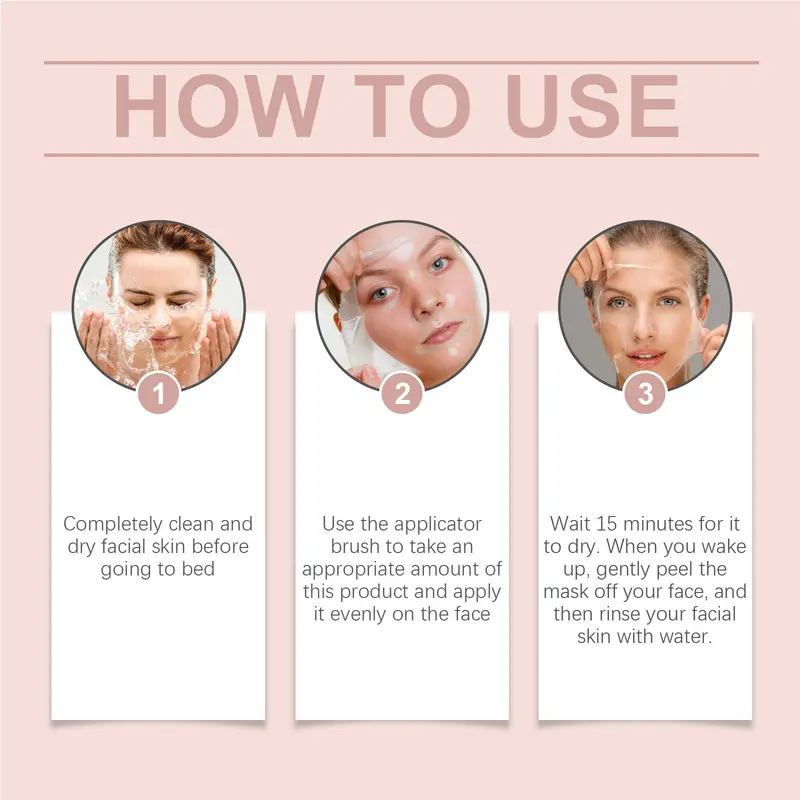 Collagen Overnight Wrapping Peel Off Facial Mask, 1/2 Counts Hydrating & Tightening Skin Care Mask, Elasticity & Hydration Care Facial Mask, Christmas Gift Hydrate Comfort 4