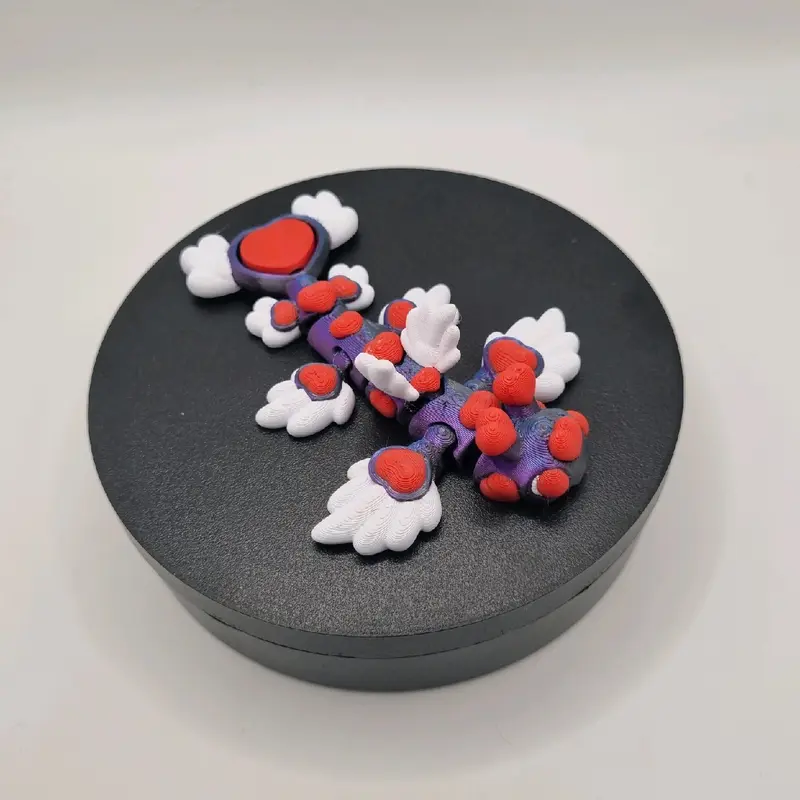Heart Dragon 3D Printed Fidget Toy - Medium Sized - Decor, Ornaments 8