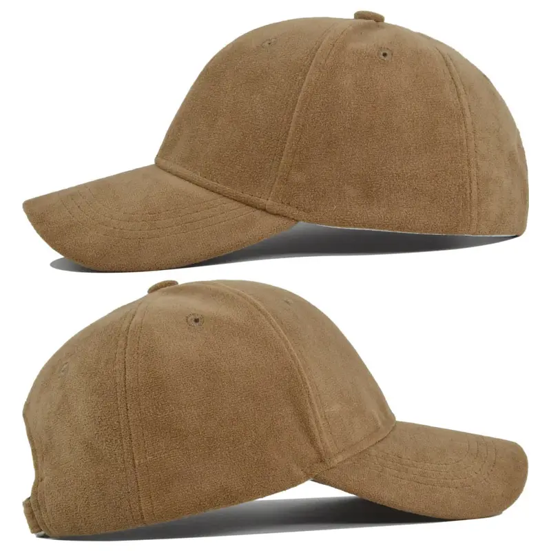 Fashion Suede Baseball Caps For Men Women Autumn Winter Solid Retro Snapback Hip Hop Hat Unisex Street Adjustable Sun Visor Caps 3