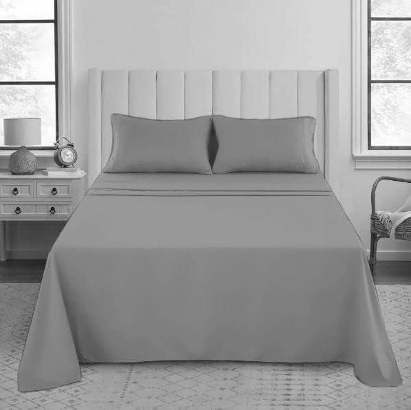Double Flat sheet 100%  Cotton Breathable Anti Wrinkle Super Soft Flat Sheets For Double Bedding 228 X 244 cm Assorted Color 2