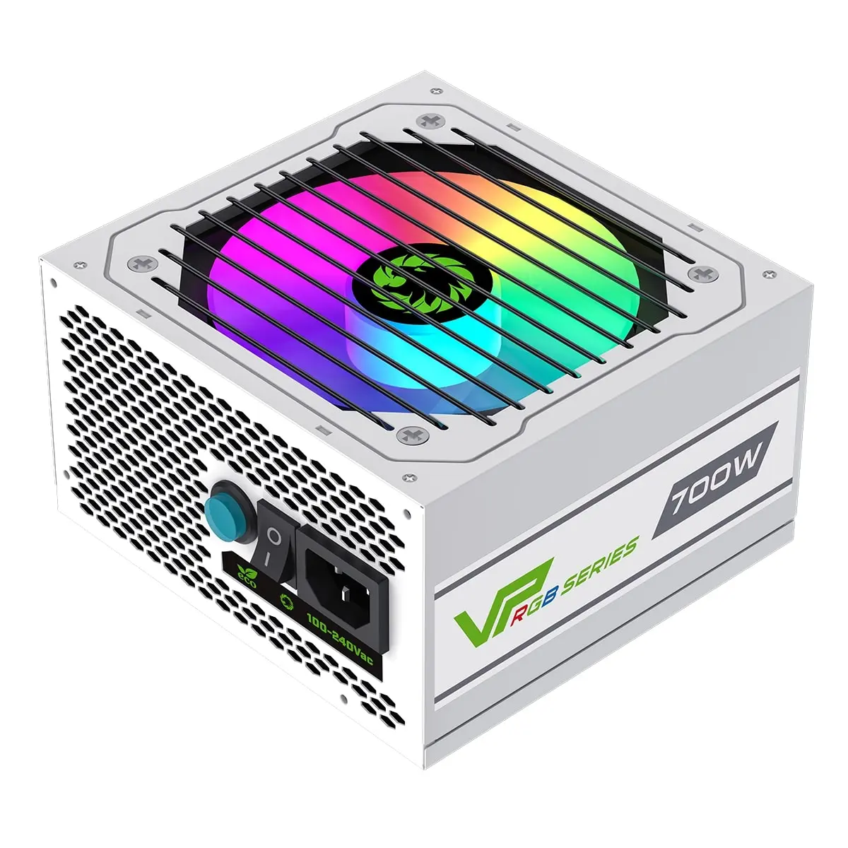GameMax VP 700W RGB 80 Plus Bronze Semi-Modular ATX Power Supply PSU - White