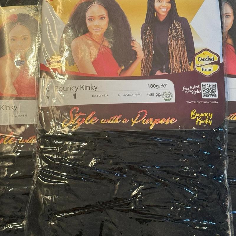 X-Pression Bouncy Kinky Color 1 Hair Weave 30 inch 1