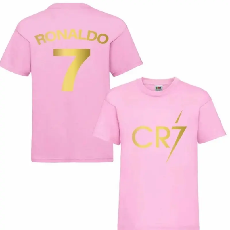New Ronaldo 7 CR7 T Shirt Kids unisex Football Youtuber GOAT Curve Merch Birthday Gift 4