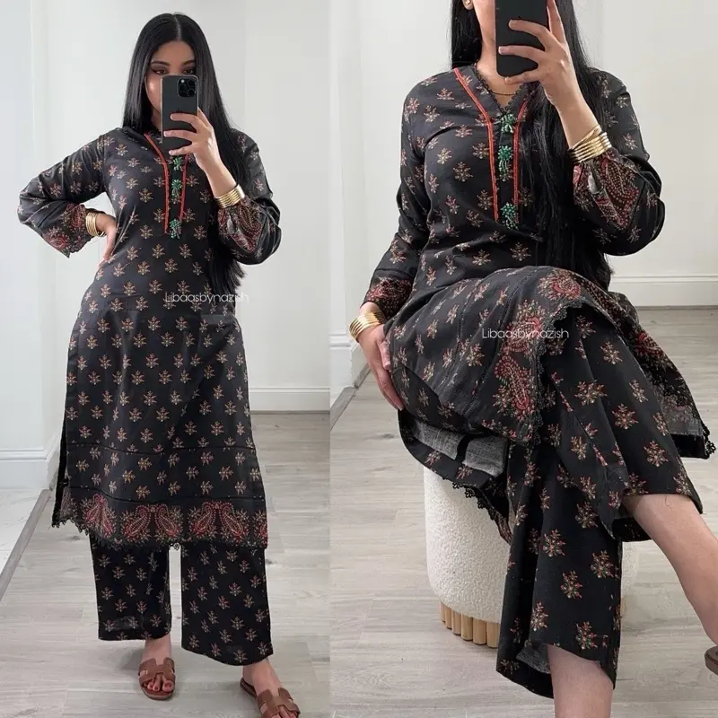 LBN- Amber 2 piece long co ord khaddar Asian clothing