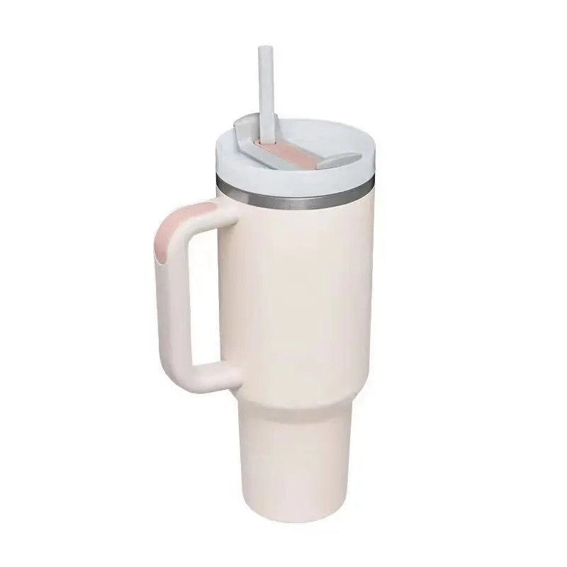 40oz Tumbler with Handle 2nd Generation, Leak-proof Lid and Straw, Insulated Stainless Steel Travel Mug, Cover Drinkware Reusable Bottle 6