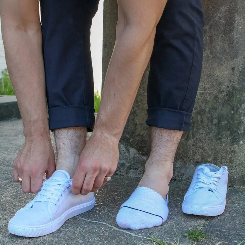 White "No-Show" Bamboo Socks 1