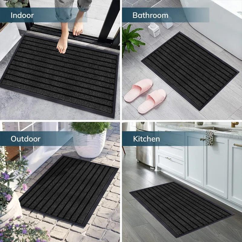 Washable Door Mats Indoor & Outdoor - Non-Slippery Heavy Duty - Stylish & Large Rubber - Perfect Dust Grabbing Doormats ,Hallway Runner , Runner For Dog 7