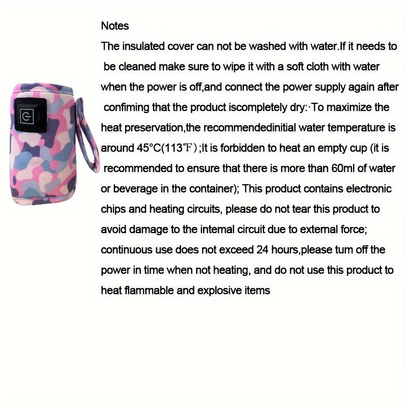 Product Introduction of HOTMIR USB Charger Milk Bottle Warmer, Portable Insulated Bag for Travel & Camping, Electric Formula Feeding Heater for Newborns, No Battery Required, ≤36V Operating Voltage 2
