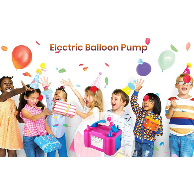 Portable Electric Balloon Pump High Power Dual Nozzle Air Pump Balloon Inflator 8
