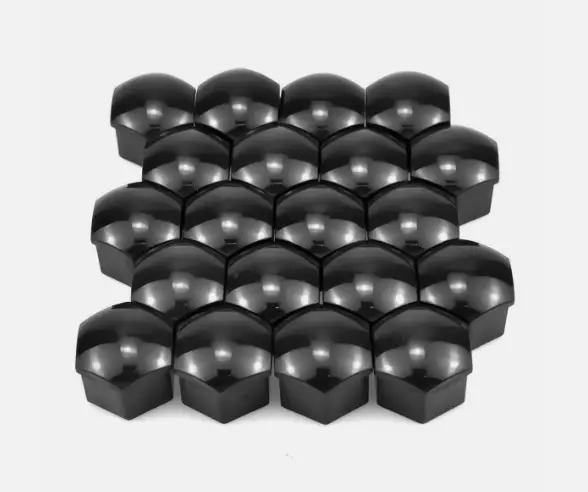17mm Gloss Black Car Wheel Nut Caps Bolt Covers FOR Audi VW Vauxhall Bmw-20Pcs 5