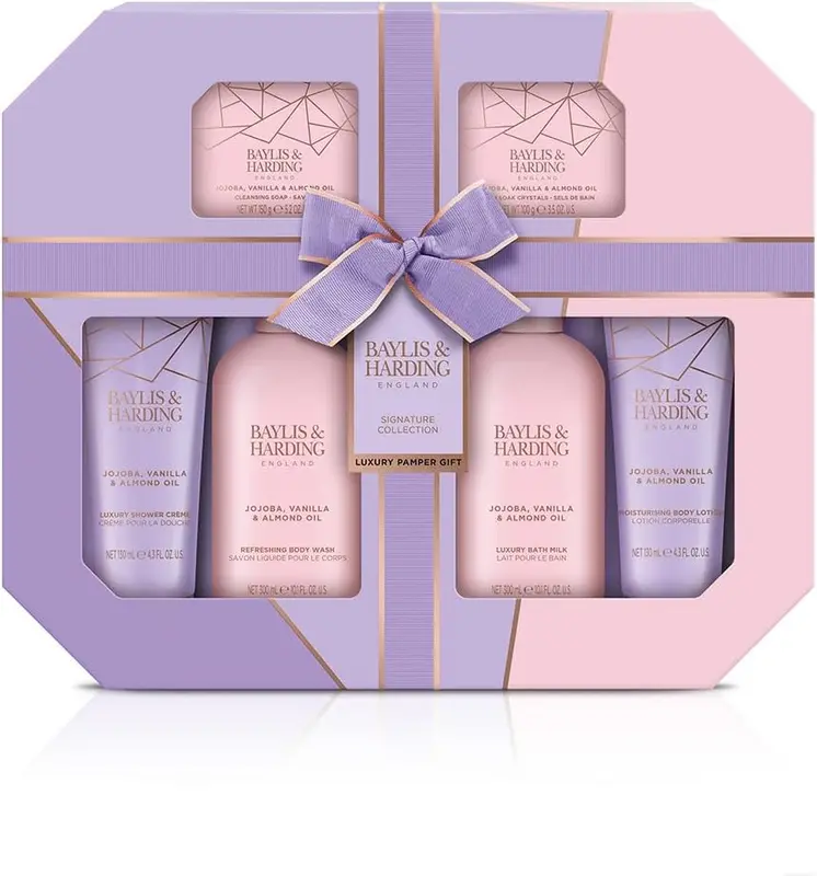 Baylis & Harding Jojoba, Vanilla & Almond Oil Ultimate Bathing Large Gift Set (Pack of 1) - Vegan Friendly Body Care Hydrating Comfort Cosmetics Skincare Luxury 1
