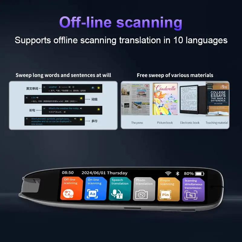 English Intelligent Scanning Point Reading 123 Languages Translator Pen for Teachers and Students 5