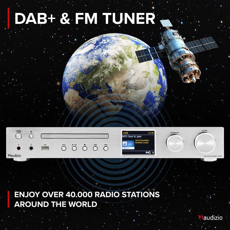 Audizio Bolzano Internet Radio Receiver & Amplifier - Aluminium 2