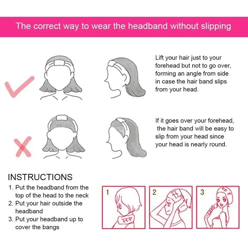 Premium 2 Pieces Spa Facial Headband for Makeup and Washing Face Women Spa Yoga Sports Shower Facial Head Band Elastic Head Wrap for Girls and Women 6
