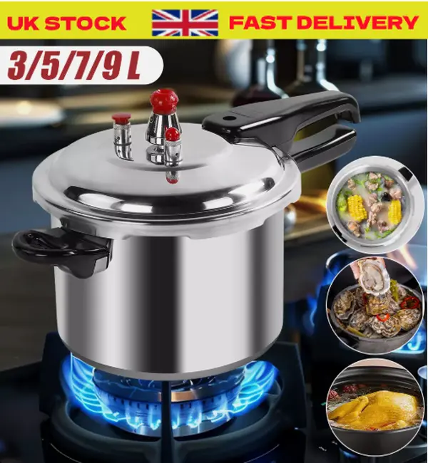 5/7/9 Litre Home Dual Handle aluminum Pressure Cooker Kitchen Catering Cookware