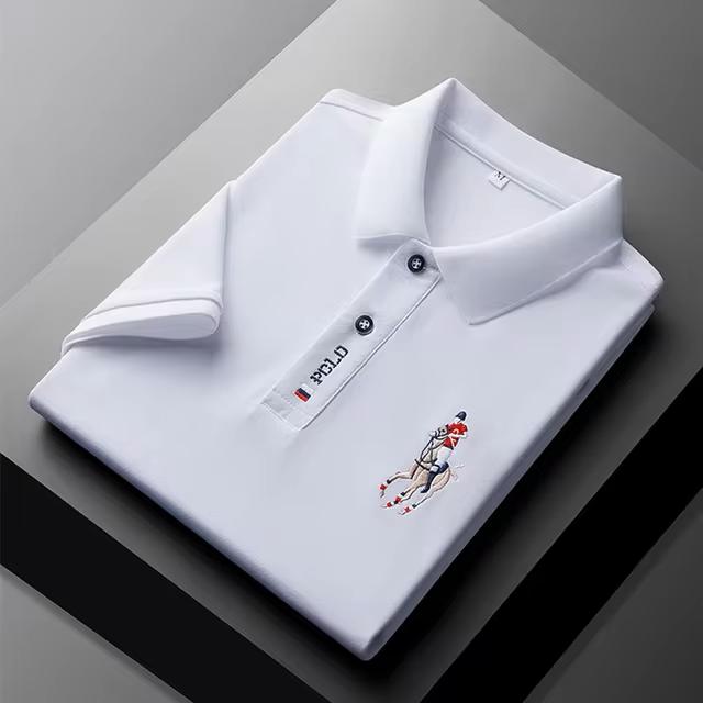 Men’s Embroidered Casual Polo Shirt | Short-Sleeved Top | Stylish Wear Menswear Soft Classic Collar 6