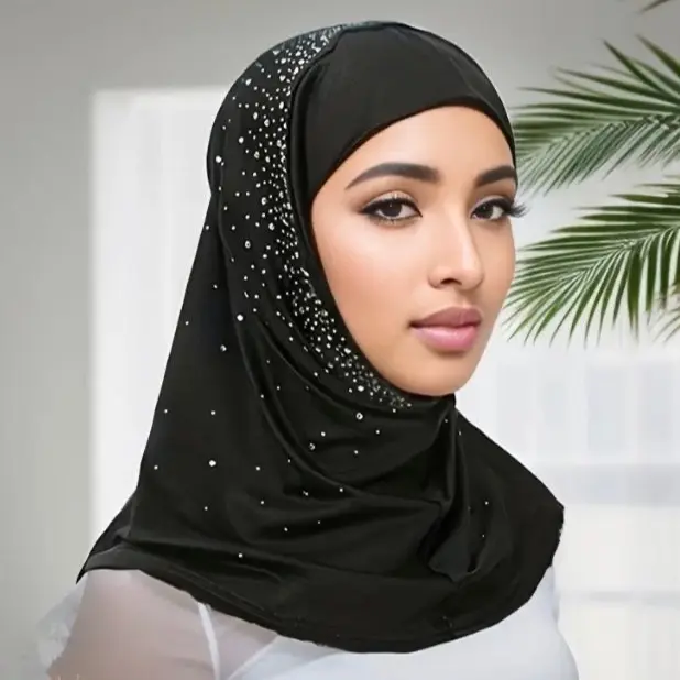 Maryam's Essential Diamanté One Piece Instant Hijab 2