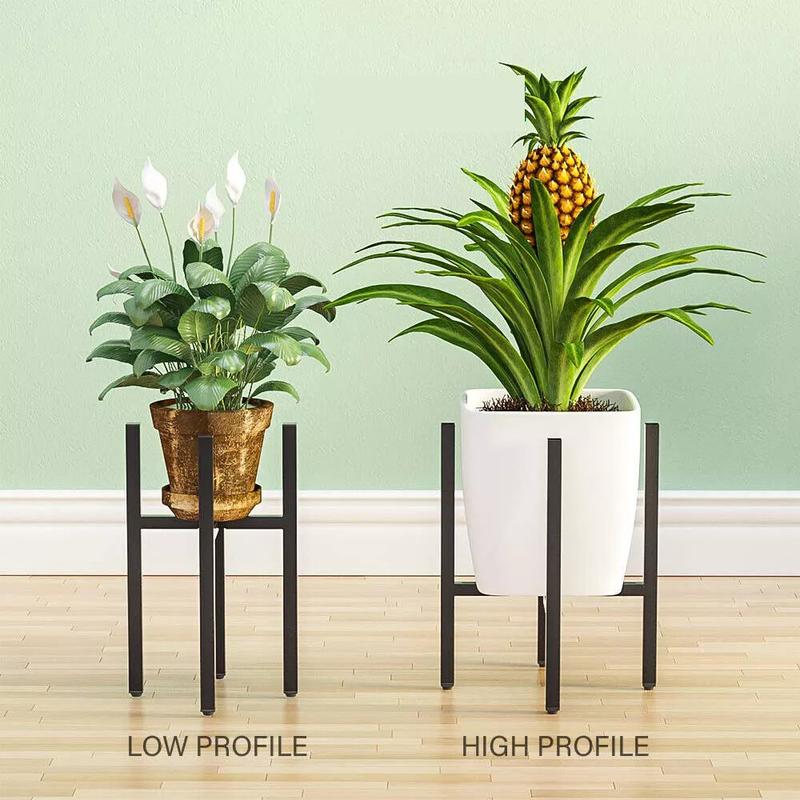 DOLMO 2 in 1 Adjustable Plant Stand Pot Plant Holder Metal Rack Outdoor Indoor Garden Plant Shelf 8