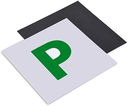 Onarway Fully Magnetic P Plates for New Drivers, 2 Pack Whole-Magnetic Plate - Non Scratch Vehicle Paint 1