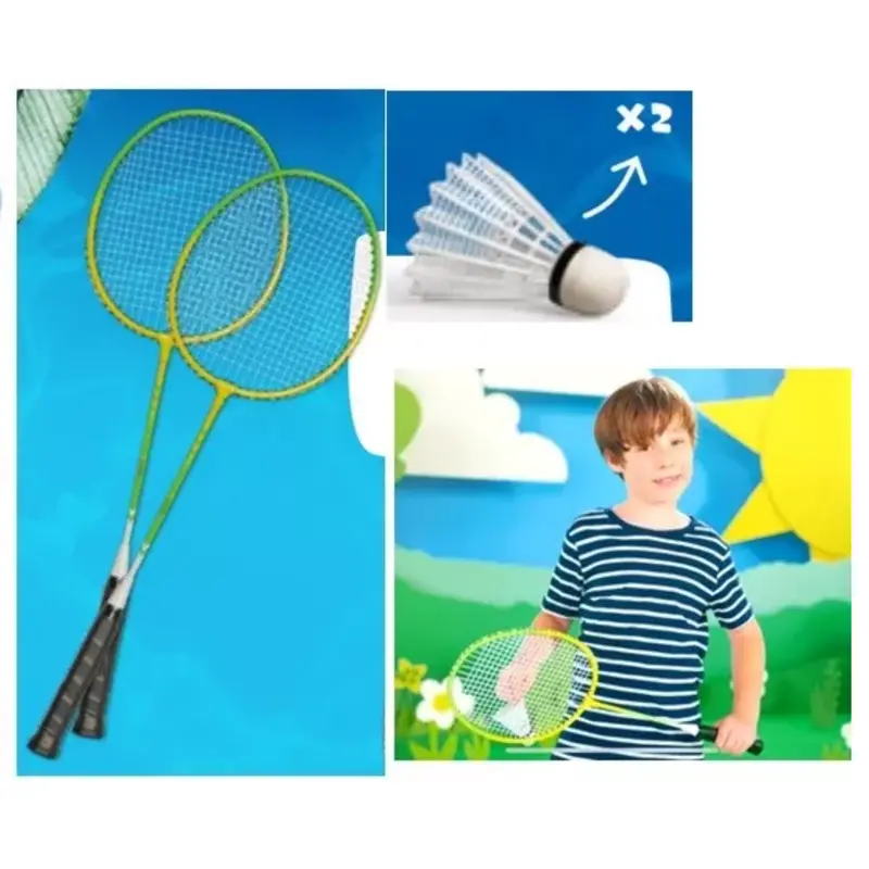 Badminton 2 Racket & Shuttlecocks Set Pro Raquet Adults Children Kit Game Garden 3