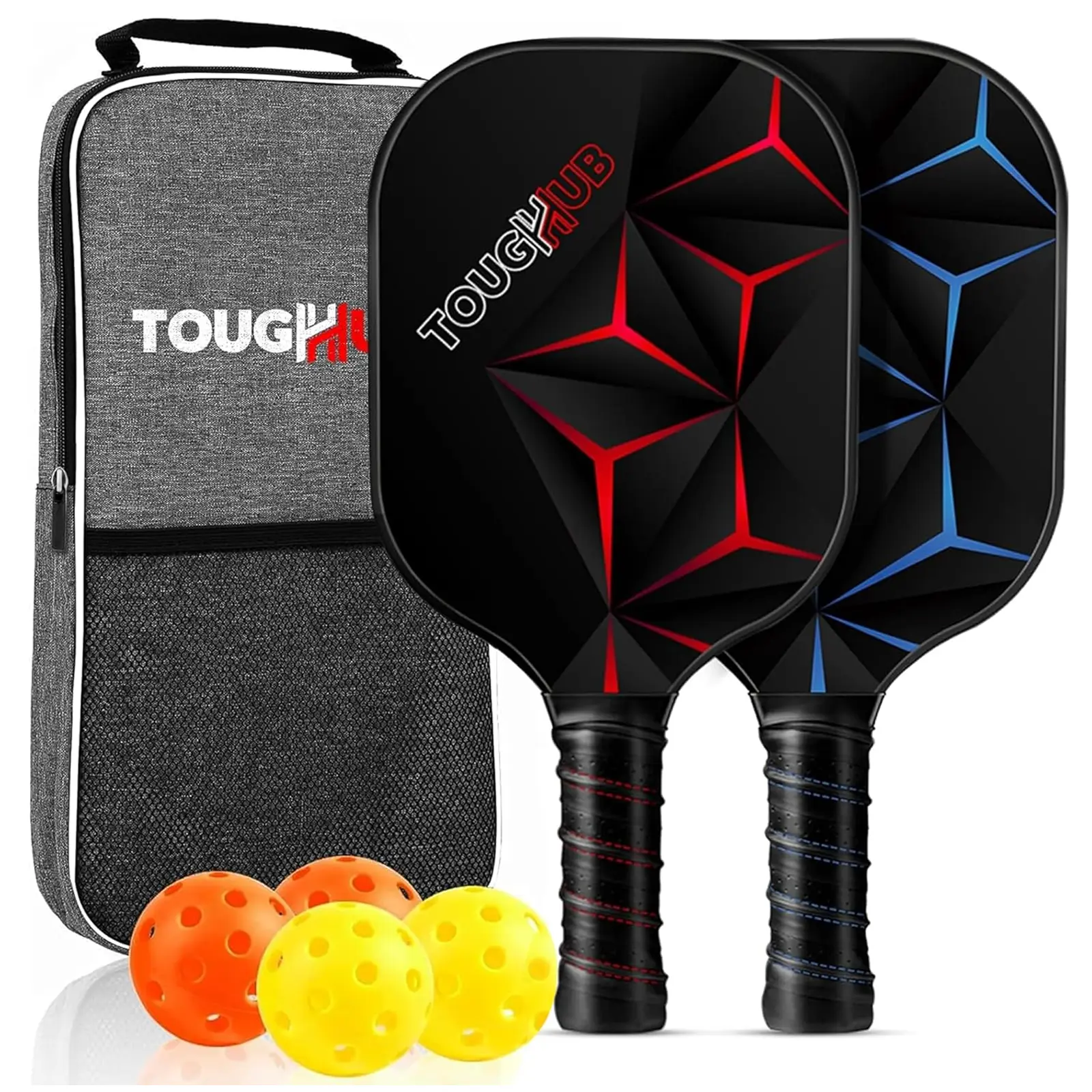 Pickleball Paddle Set,  2 Paddles 4 Counts Balls, Pickleball Equipment for Indoor Outdoor Use