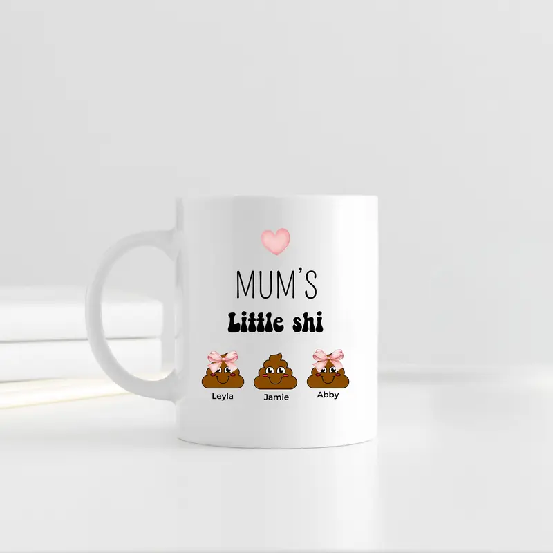 Personalised Mum's Little Funny Mug, Mother's day Gift,Present for Mum, Wife, Friend, Colleague, 11 Oz Cup Drinkware, Reusable Tumbler,mam, mom, mama For Coffee or Tea at the Office, with Coworkers Reuse Washable Ceramic mugs sweary 6