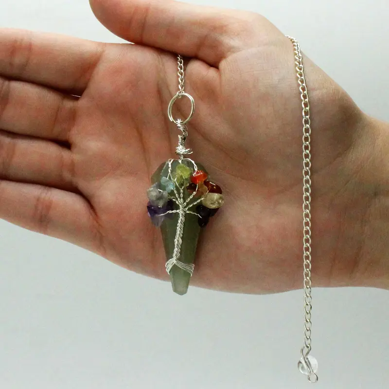 Magic Pendulum - Seven Chakra - Aventurine Crystal **DIVINATION MANIFESTATION ENERGY HEALING SPIRITUAL** 3