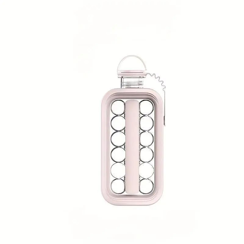 1pc, Portable Ice Ball Maker 2 in 1 Ice Cube Trays, Creative Ice Bottle Cubic Container with 17 Grids Cooling Ice Cube Molds for Cocktail,Coffee, Whiskey,Champagne, Beer, Juice 5