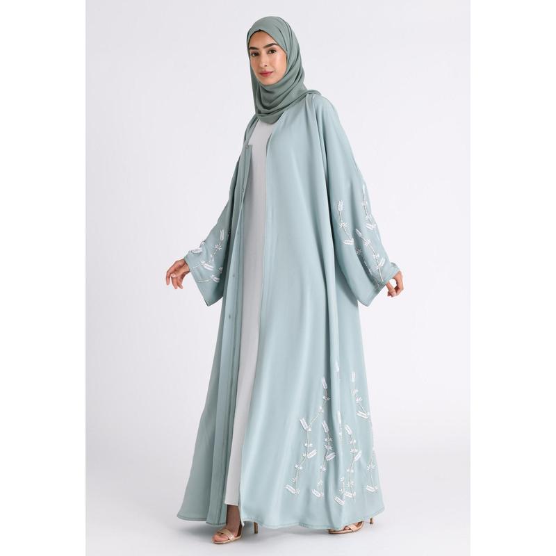 Luxury Maldives Open Abaya With Embellishments (Premium) 3
