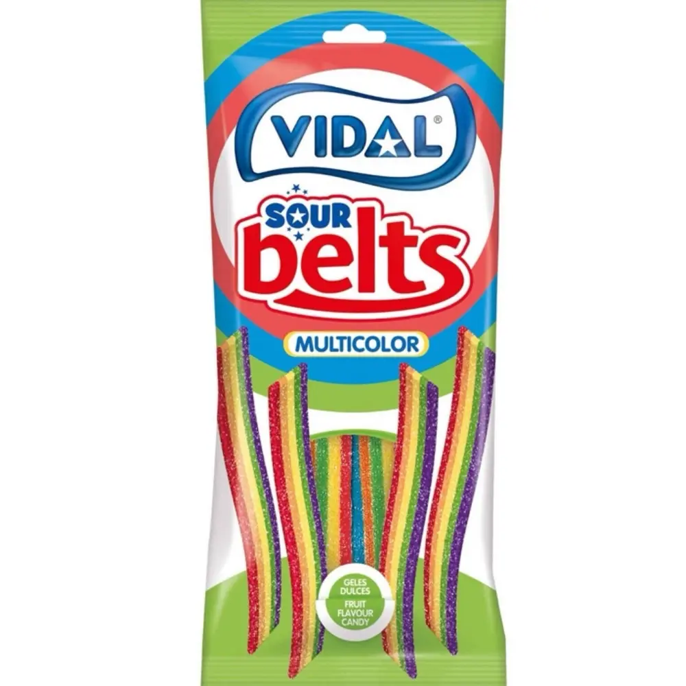 Vidal fizzy rainbow belts