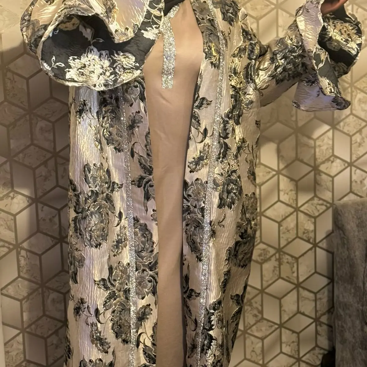 Royal Brocade Abaya Set